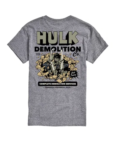 Airwaves Men's The Hulk Demolition Graphic T-shirt In Athletic Heather