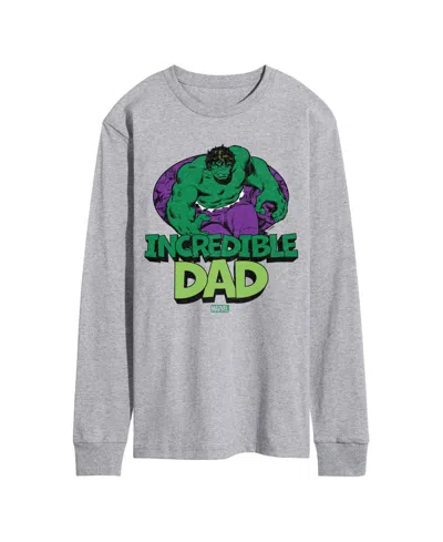 Airwaves Men's The Hulk Incredible Dad Long-sleeve Graphic T-shirt In Gray