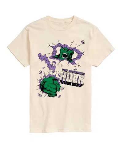 Airwaves Men's The Hulk Punch Wall Short-sleeve Graphic T-shirt In White