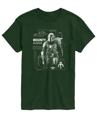 Airwaves Men's The Mandalorian & Grogu Bounty Hunter Graphic T-shirt In Forest Green