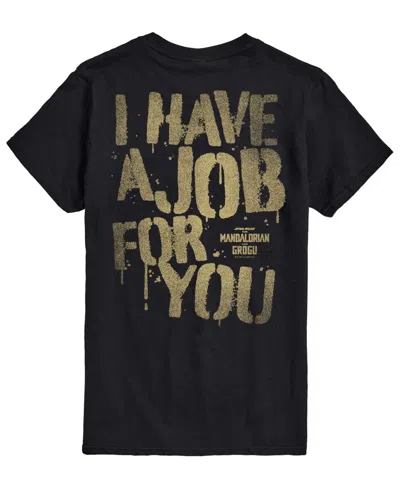 Airwaves Men's The Mandalorian & Grogu Have Job For You Graphic T-shirt In Black