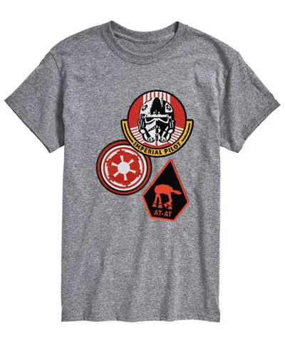 Airwaves Men's The Mandalorian & Grogu Imperial Pilot Graphic T-shirt In Athletic Heather
