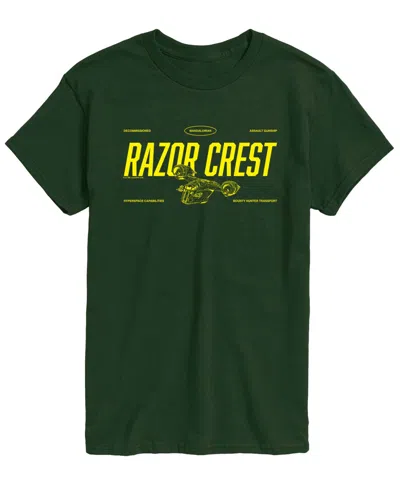 Airwaves Men's The Mandalorian & Grogu Razor Crest Graphic T-shirt In Forest Green