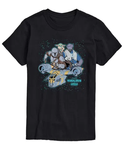 Airwaves Men's The Mandalorian & Grogu Space Collage Graphic T-shirt In Black