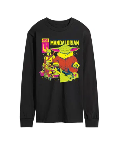 Airwaves Men's The Mandalorian Long Sleeve T-shirt In Black