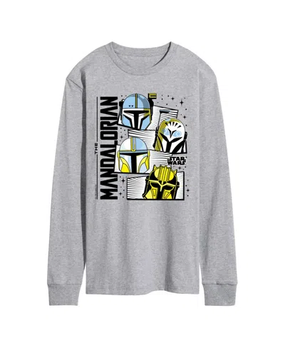 Airwaves Men's The Mandalorian Long Sleeve T-shirt In Gray
