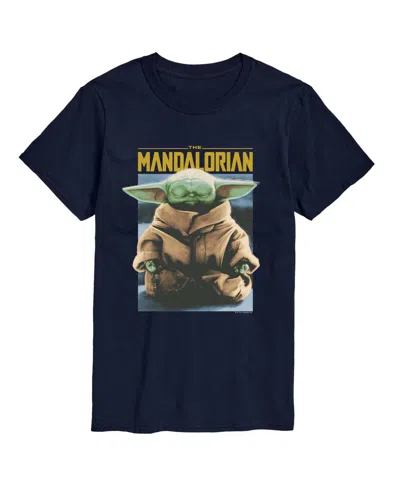Airwaves Men's The Mandalorian Meditate Child Short-sleeve Graphic T-shirt In Blue
