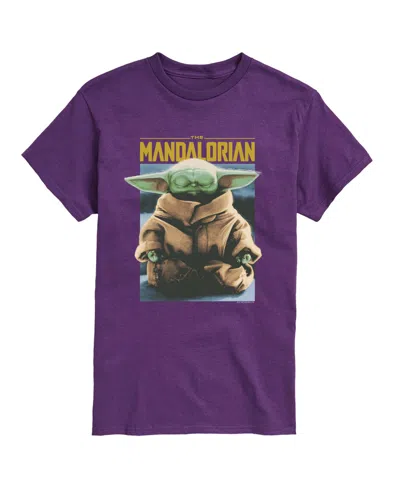 Airwaves Men's The Mandalorian Meditate Child Short-sleeve Graphic T-shirt In Purple