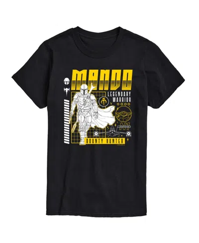 Airwaves Men's The Mandalorian Short Sleeve T-shirt In Black