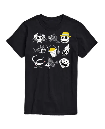 Airwaves Men's The Nightmare Before Christmas Beach Crew Grid Graphic T-shirt In Black