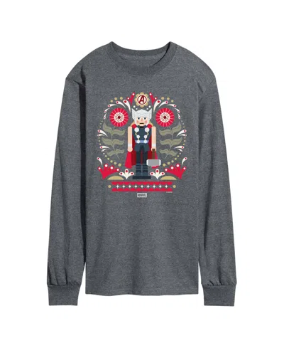 Airwaves Men's Thor Nutcracker Graphic Long-sleeve T-shirt In Gray