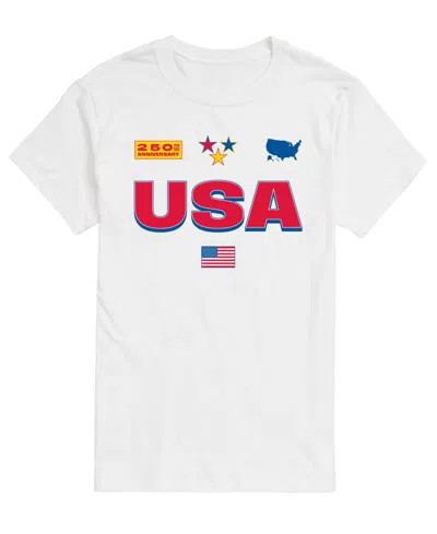 Airwaves Men's Usa 250 Jersey Short-sleeve Graphic T-shirts In White