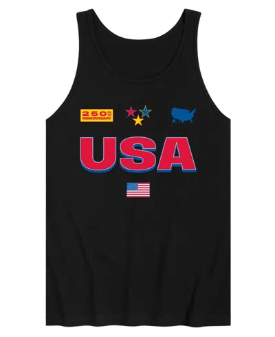 Airwaves Men's Usa 250 Jersey Sleeveless Graphic Tank T-shirts In Black