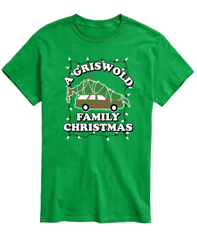 Airwaves Men's Vacation Griswold Family Christmas Tree Graphic T-shirt In Green