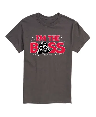 Airwaves Men's Vader Im The Boss Short-sleeve Graphic T-shirt In Gray