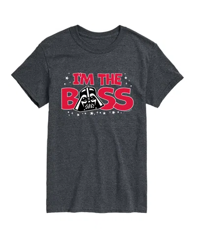 Airwaves Men's Vader Im The Boss Short-sleeve Graphic T-shirt In Gray