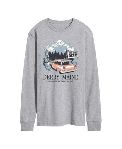 Airwaves Men's Welcome To Derry Destination Graphic T-shirt In Gray