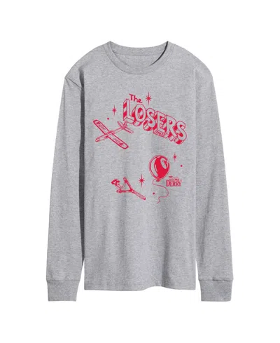 Airwaves Men's Welcome To Derry The Losers Long-sleeve Graphic T-shirt In Gray