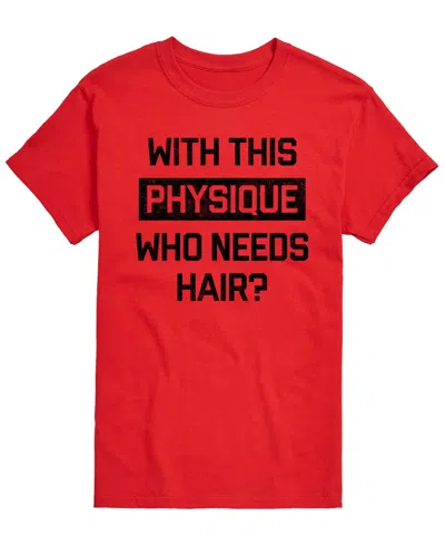 Airwaves Men's Who Needs Hair Short-sleeve Graphic T-shirt In Red
