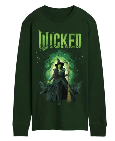 Airwaves Men's Wicked Part 2 Elphaba Forest Graphic Print Long-sleeve T-shirt In Green