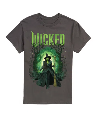 Airwaves Men's Wicked Part 2 Elphaba Forest Graphic Print Short-sleeve T-shirt In Gray