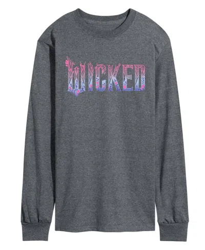 Airwaves Men's Wicked Part 2 Ombre Logo Graphic Printed Long-sleeve T-shirt In Gray