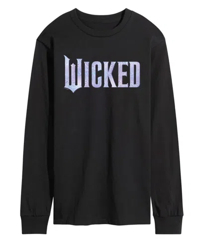Airwaves Men's Wicked Part 2 Sparkle Logo Graphic Printed Long-sleeve T-shirt In Black