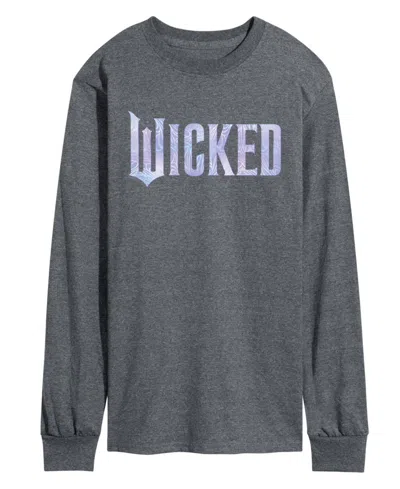 Airwaves Men's Wicked Part 2 Sparkle Logo Graphic Printed Long-sleeve T-shirt In Gray
