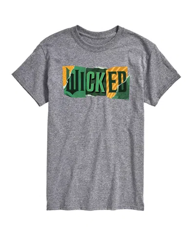 Airwaves Men's Wicked Part 2 Torn Logo Graphic Printed Short-sleeve T-shirt In Gray