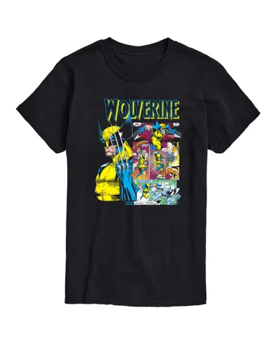 Airwaves Men's Wolverine Comic Book Panels Short-sleeve Graphic T-shirt In Black
