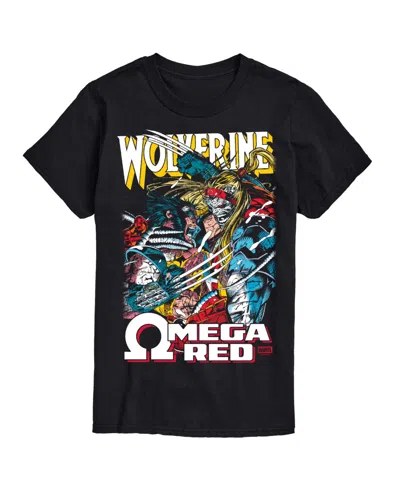 Airwaves Men's Wolverine Omega Red Short-sleeve Graphic T-shirt In Black