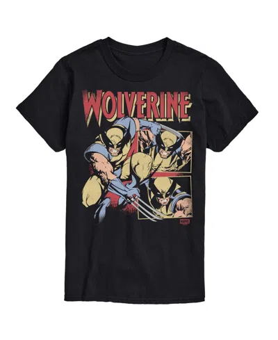 Airwaves Men's Wolverine Vintage Faded Short-sleeve Graphic T-shirt In Black