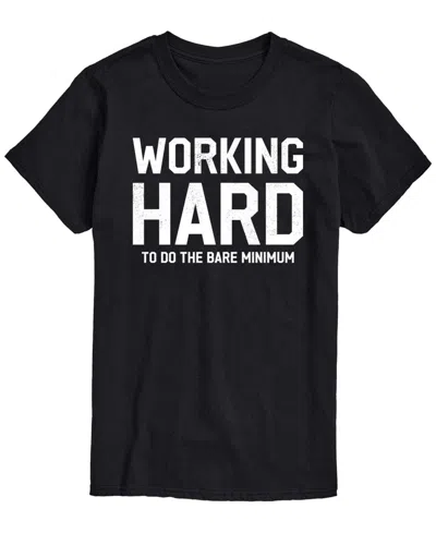 Airwaves Men's Working Hard Short-sleeve Graphic T-shirt In Black