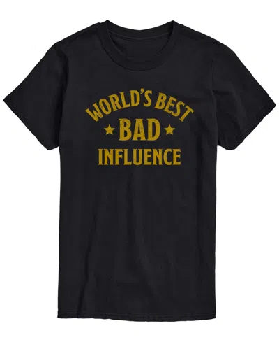 Airwaves Men's Worlds Best Bad Influence Short-sleeve Graphic T-shirt In Black