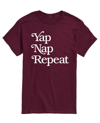 Airwaves Men's Yap Nap Repeat Short-sleeve Graphic T-shirt In Maroon