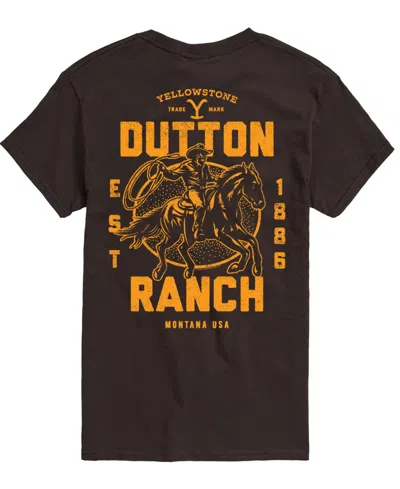 Airwaves Men's Yellowstone Core Short Sleeve T-shirt In Brown