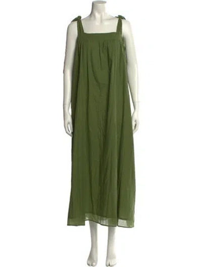 Pre-owned Aish Square Neckline Long Dress W/ Tags In Green