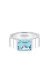Aisha Baker Blues; Baby 18k White Gold Blue Topaz Ring