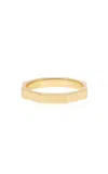 Aisha Baker Finger Crossed Plain 18k Yellow Gold Ring