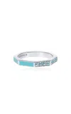 Aisha Baker Follow Your Bliss 18k White Gold Topaz Ring In Blue