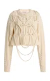 Aisling Camps Briar Cable-knit Wool-cashmere Sweater In Neutral
