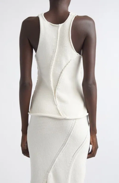 Aisling Camps Eddy Cotton Blend Sweater Tank In White