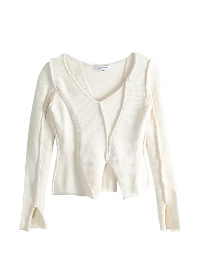 Aisling Camps Eddy V-neck Top In Gray