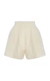 Aisling Camps Felted Knit Wool-blend Shorts In Ivory