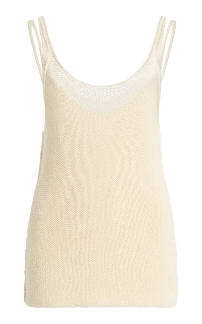 Aisling Camps Flip Cotton-blend Tank Top In Neutral