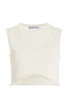 Aisling Camps Floating-neck Cotton Top In Ivory