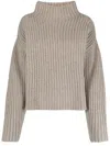 Aisling Camps Isabella Merino Wool-blend Jumper In Grey