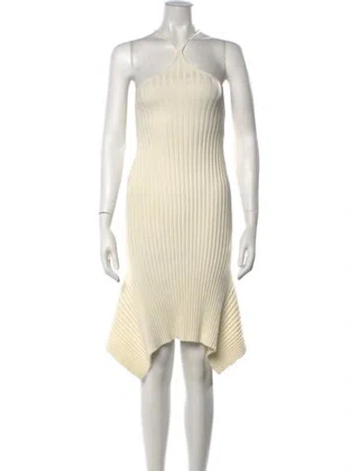 Pre-owned Aisling Camps Halterneck Midi Length Dress In Neutrals