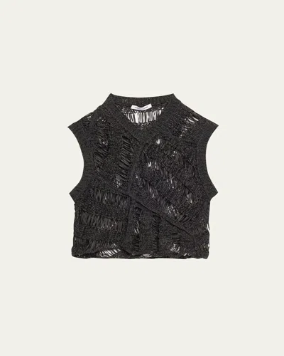 Aisling Camps Kapok Knit Vest In Black
