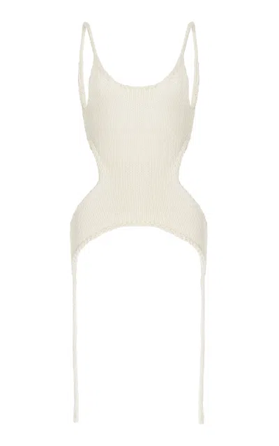 Aisling Camps Kora Cotton-blend Corset Top In Ivory